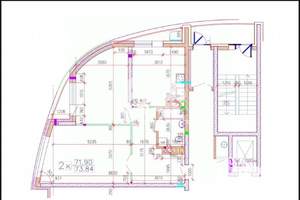 2-к квартира, вторичка, 74м2, 9/25 этаж