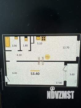 2-к квартира, вторичка, 54м2, 6/17 этаж