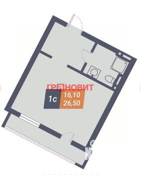 Студия квартира, вторичка, 27м2, 3/8 этаж