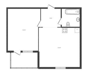 2-к квартира, вторичка, 41м2, 22/25 этаж