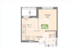 1-к квартира, вторичка, 33м2, 6/13 этаж