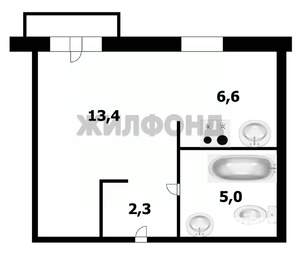Студия квартира, вторичка, 27м2, 8/9 этаж