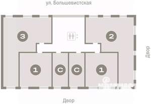 3-к квартира, вторичка, 85м2, 4/17 этаж