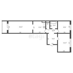 3-к квартира, вторичка, 58м2, 10/10 этаж