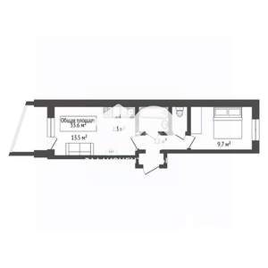 2-к квартира, вторичка, 34м2, 3/11 этаж