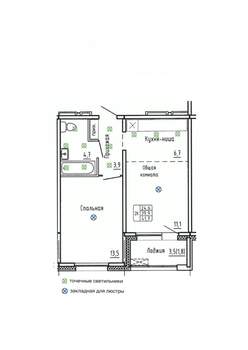 2-к квартира, вторичка, 42м2, 12/14 этаж