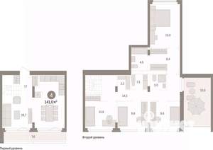 4-к квартира, вторичка, 141м2, 6/7 этаж