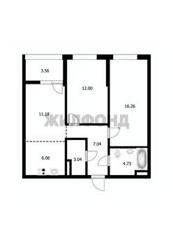 2-к квартира, вторичка, 60м2, 6/25 этаж
