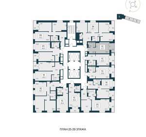 Студия квартира, вторичка, 28м2, 27/30 этаж