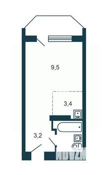 Студия квартира, вторичка, 23м2, 10/17 этаж