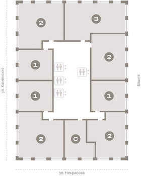 3-к квартира, вторичка, 90м2, 8/30 этаж