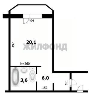 Студия квартира, вторичка, 30м2, 4/16 этаж