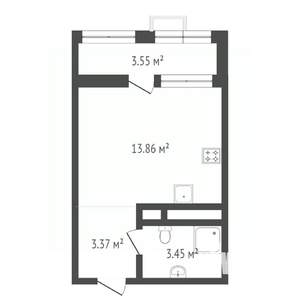 Студия квартира, вторичка, 23м2, 3/12 этаж