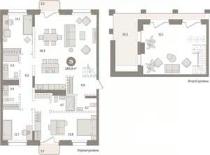 3-к квартира, вторичка, 190м2, 10/10 этаж