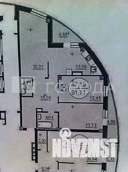 3-к квартира, вторичка, 92м2, 23/24 этаж