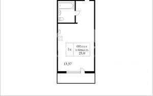 Студия квартира, вторичка, 25м2, 9/17 этаж