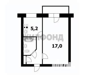 1-к квартира, вторичка, 30м2, 3/5 этаж