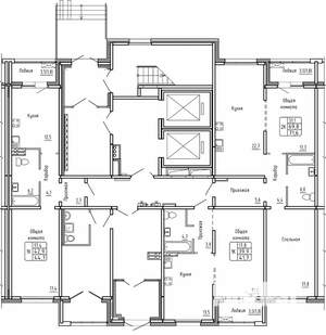 2-к квартира, вторичка, 72м2, 1/14 этаж
