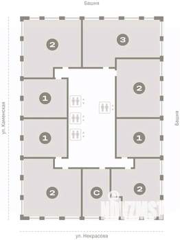 2-к квартира, вторичка, 67м2, 14/30 этаж