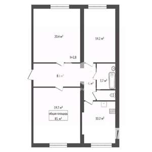 3-к квартира, вторичка, 85м2, 1/3 этаж