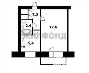 1-к квартира, вторичка, 29м2, 9/9 этаж