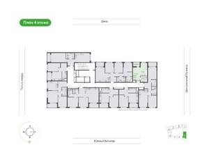 1-к квартира, вторичка, 27м2, 4/11 этаж