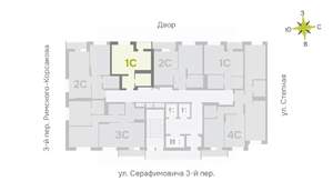 Студия квартира, строящийся дом, 30м2, 25/25 этаж