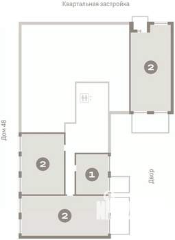 2-к квартира, вторичка, 107м2, 1/9 этаж