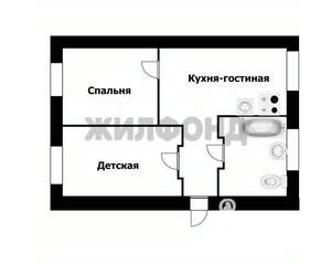 3-к квартира, вторичка, 52м2, 1/4 этаж