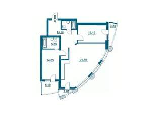 3-к квартира, вторичка, 92м2, 8/26 этаж