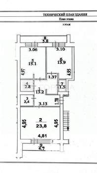 3-к квартира, вторичка, 85м2, 3/3 этаж