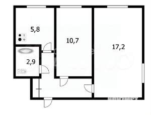 2-к квартира, вторичка, 43м2, 3/5 этаж