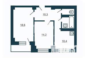 2-к квартира, вторичка, 44м2, 3/9 этаж