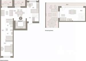 2-к квартира, вторичка, 132м2, 8/8 этаж