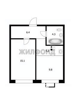 2-к квартира, вторичка, 41м2, 16/17 этаж