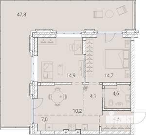3-к квартира, вторичка, 108м2, 3/25 этаж