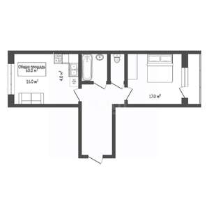 1-к квартира, вторичка, 47м2, 6/18 этаж