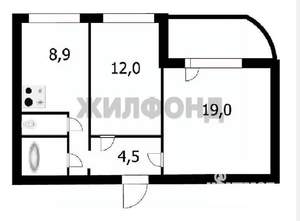 2-к квартира, вторичка, 51м2, 4/9 этаж