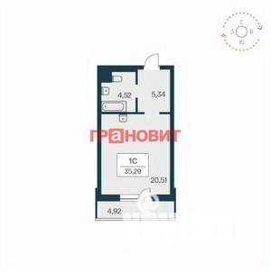 Студия квартира, вторичка, 35м2, 20/27 этаж