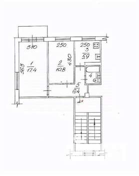 2-к квартира, вторичка, 44м2, 4/5 этаж