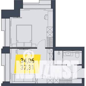 1-к квартира, вторичка, 37м2, 25/29 этаж