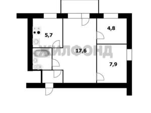 2-к квартира, вторичка, 42м2, 3/5 этаж