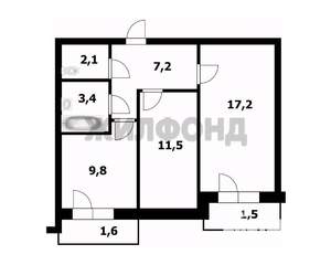 2-к квартира, вторичка, 51м2, 11/24 этаж