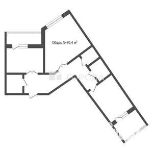 2-к квартира, вторичка, 67м2, 10/12 этаж