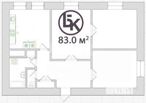 3-к квартира, вторичка, 83м2, 1/6 этаж
