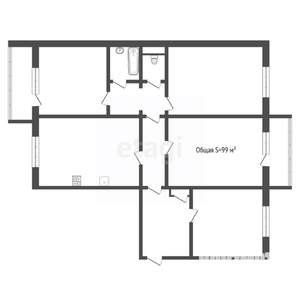 3-к квартира, вторичка, 99м2, 1/6 этаж