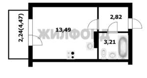 Студия квартира, вторичка, 19м2, 9/17 этаж