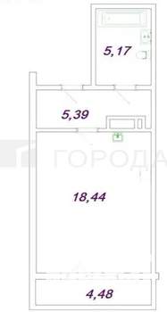 Студия квартира, вторичка, 28м2, 25/25 этаж