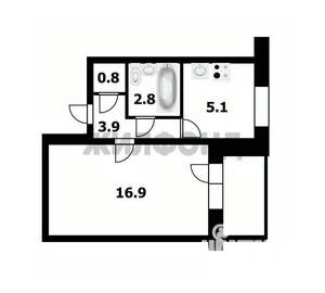 1-к квартира, вторичка, 30м2, 9/9 этаж