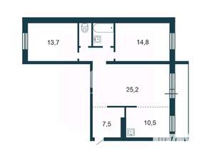 3-к квартира, вторичка, 80м2, 12/17 этаж